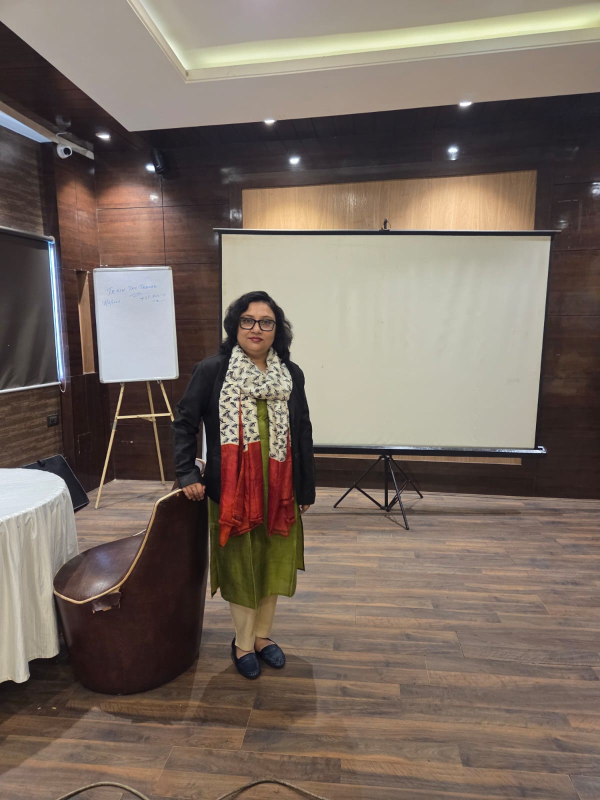 Paramitta in a training room